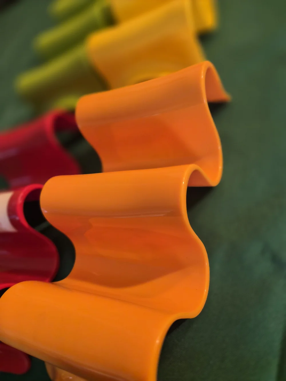 Party Wave Snack Holders - Red, Orange & Lime (Set of 4)